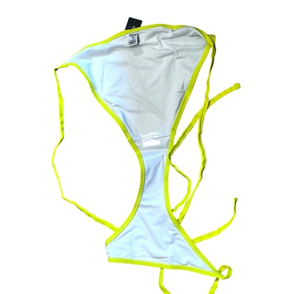 Fredericks of Hollywood NWT Cheeky Tie Side Bikini Bottoms Sz XL Womens Yellow - Picture 6 of 7